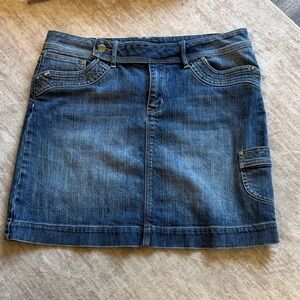 Blanc Noir Dark Blue Mini Skirt